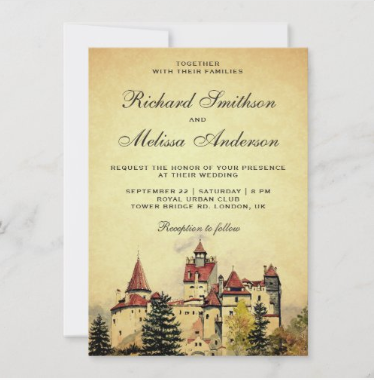 Castle Wedding Invitations